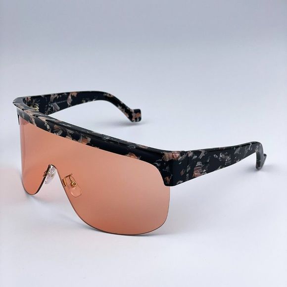 Loewe LW40034U 55S Sunglasses Shiny Coloured Havana Bordeaux Mask Shield Women main image 6
